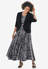 Sleeveless Crinkle A-Line Dress, , alternate image number null