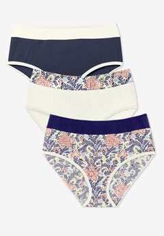 Full Coverage Stretch Cotton Color Block Brief 3-Pack