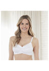 Bestform 5006770 Comfortable Unlined Wireless Cotton Bra With Front Closure, WHITE, hi-res image number null