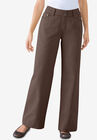 Wide Leg Cotton Jean, CHOCOLATE, hi-res image number null