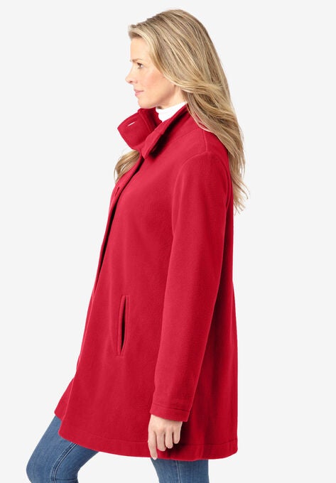 Fleece Swing Funnel Neck Coat
