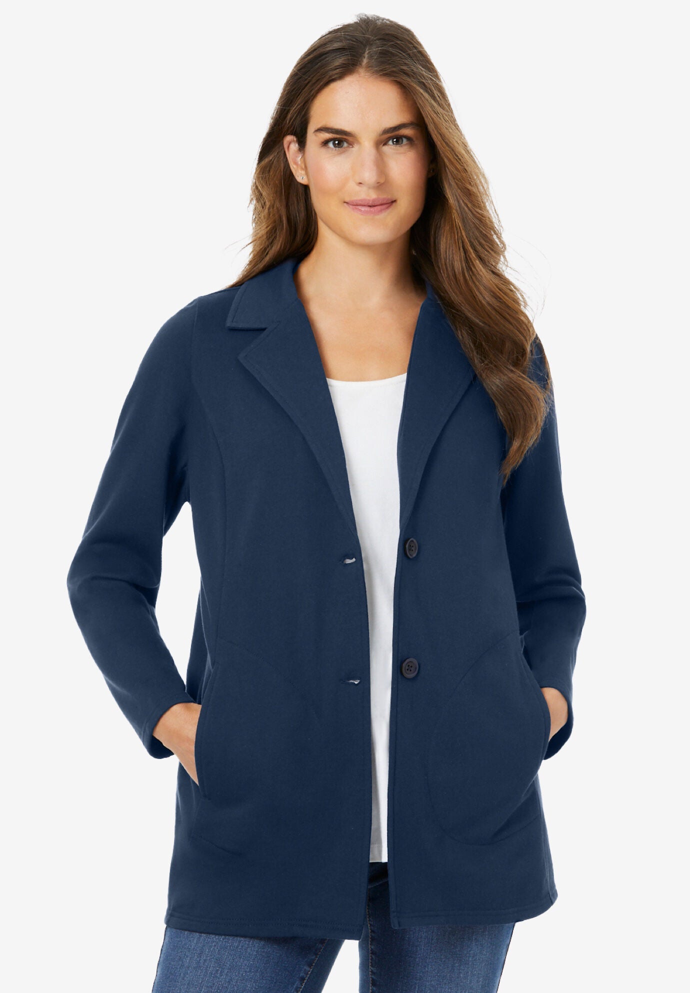 Sweatshirt online material blazer