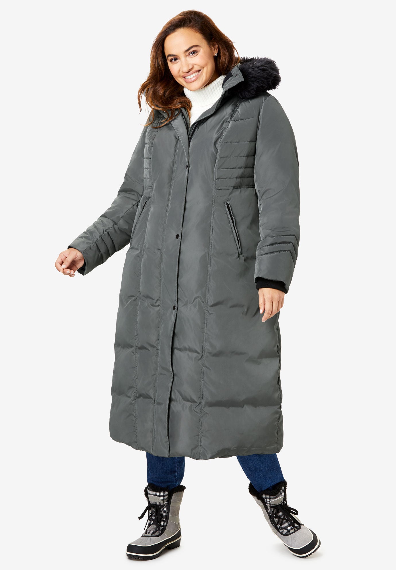Long Hooded Puffer Coat | Woman Within