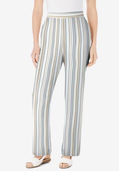 Straight Leg Linen Pant