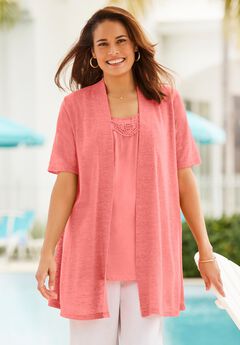 Lightweight Open Front Cardigan