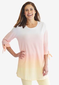 French Terry Tie-Sleeve Sweatshirt
