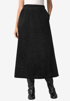 Velour A-Line Skirt