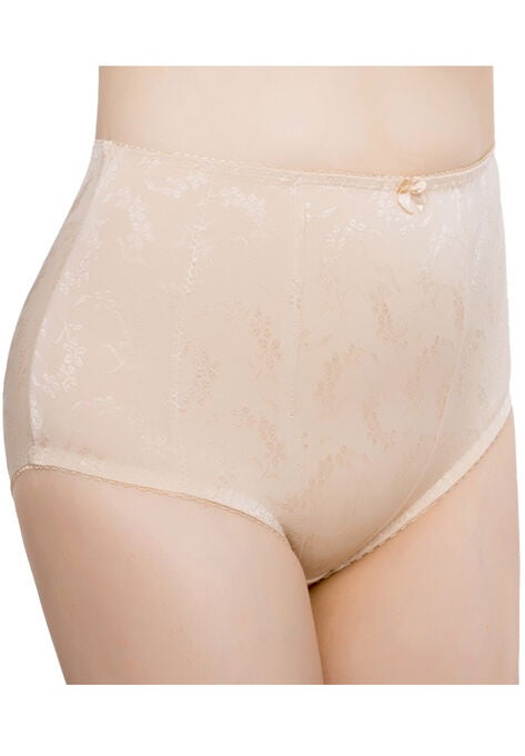 2-Pack Floral Jacquard Shaping Panties, NUDE, hi-res image number null