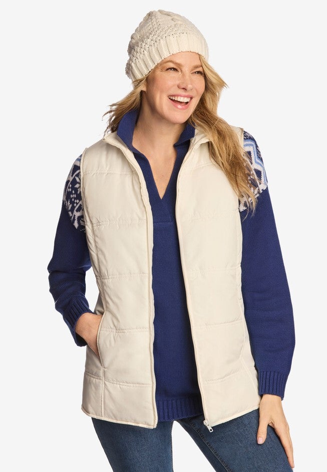 Pullover Fair Isle V-Neck Sweater, , alternate image number 2