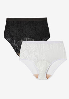 Plus Size Floral Lace Underwear