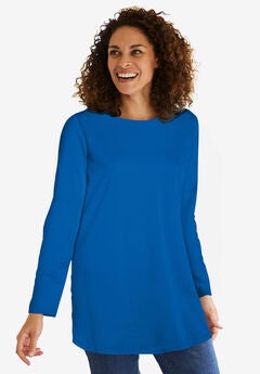 Perfect Long-Sleeve Crewneck Tunic