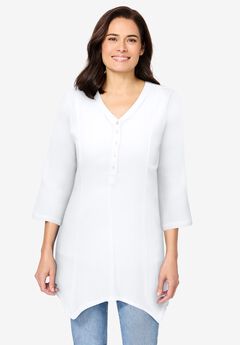 Handkerchief Hem Henley Tunic