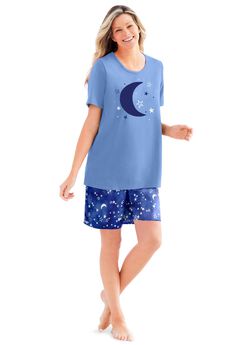 Plus Size Blue Pajamas