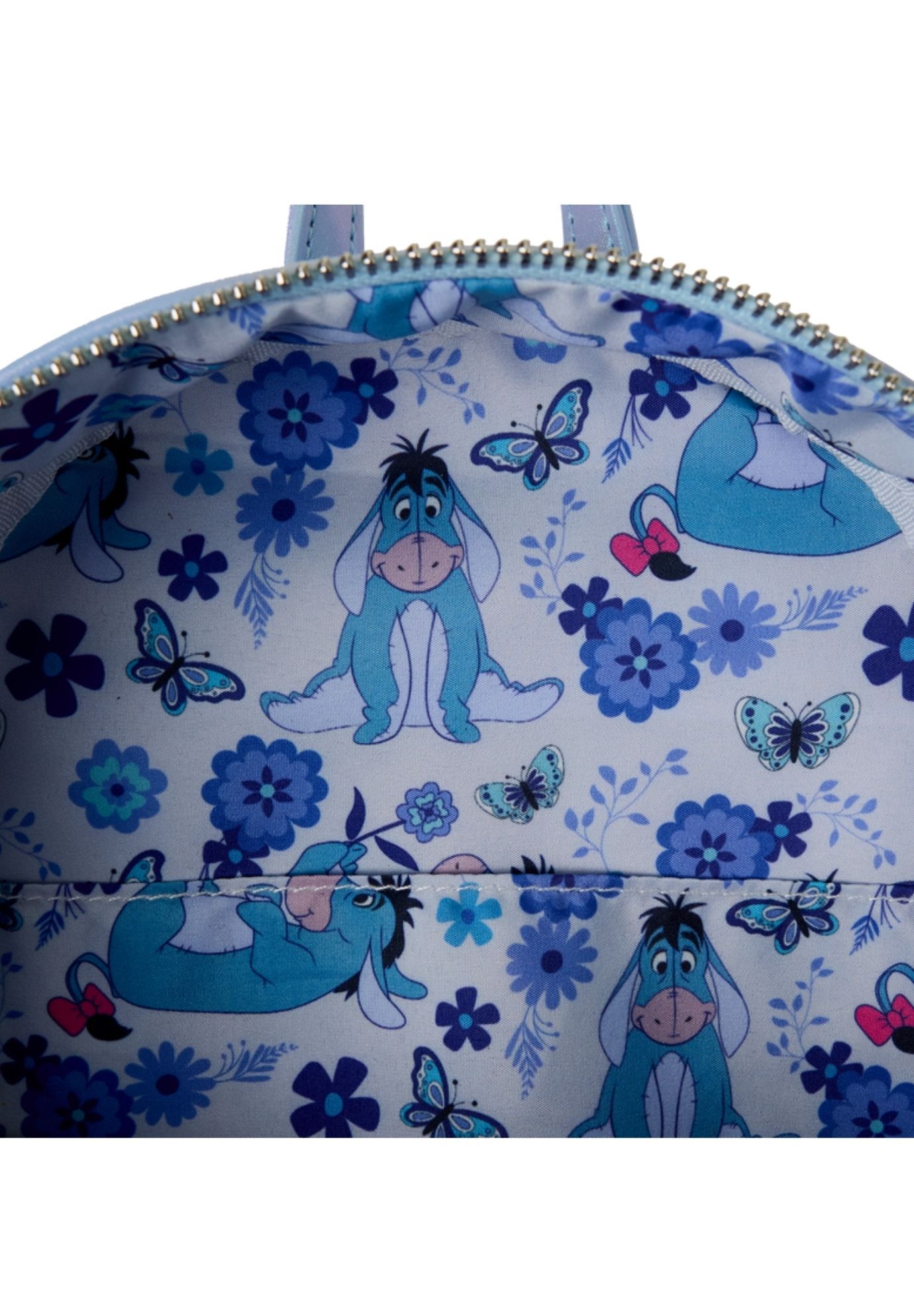 Loungefly x Disney Winnie The Pooh Eeyore Cosplay Mini Backpack Flowers Blue, BLUE, alternate image number 3