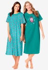 2-Pack Long Sleepshirts, WATERFALL OWL, hi-res image number null