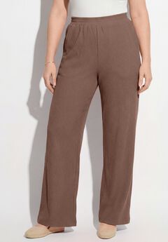 Wide-Leg Texture Knit Pant