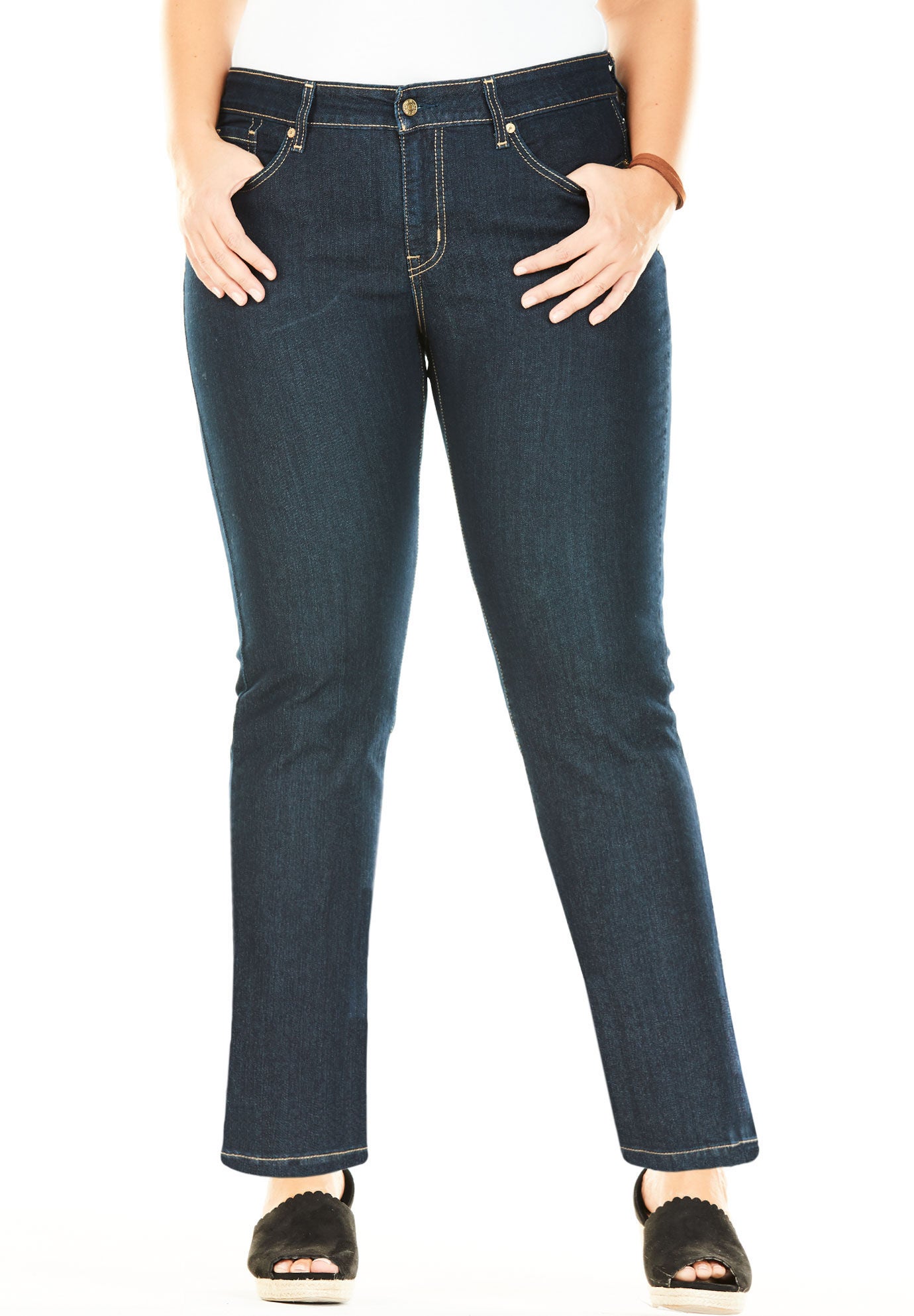 women's totally shaping pull on bootcut jeans