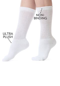 Diabetic Ultra Plush Crew Socks 3-Pack