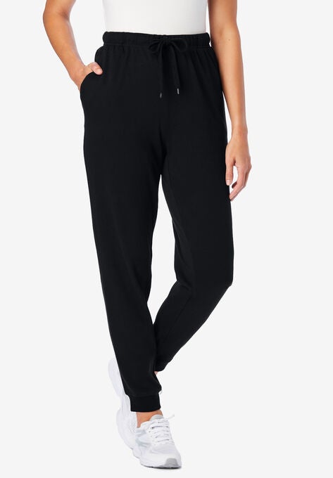 Rib-Cuff Jogger Pant, BLACK, hi-res image number null