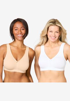 Comfort Choice® 2-Pack Cotton Full Coverage Bra
