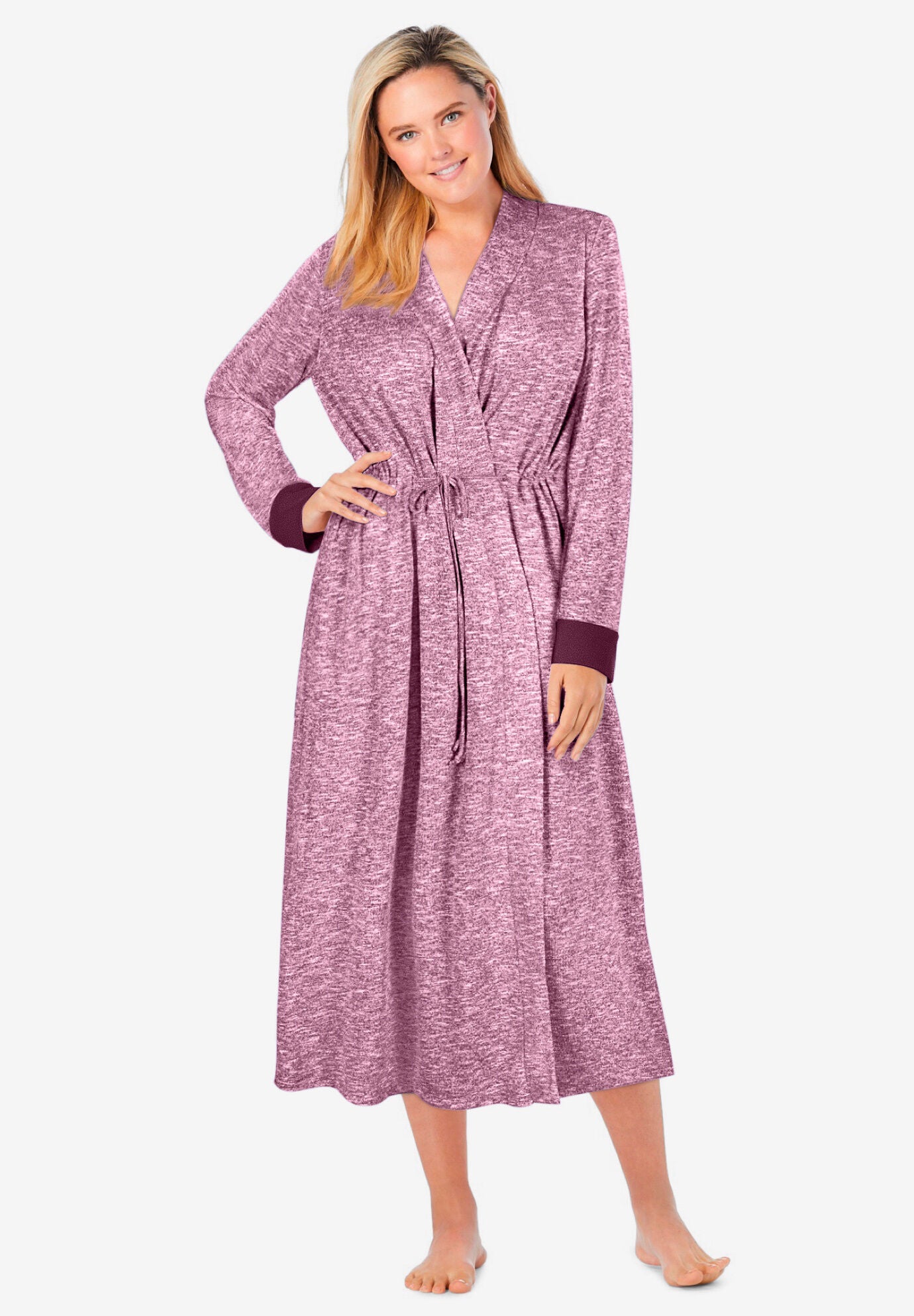 Marled Long Duster Robe Woman Within