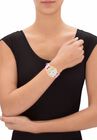 Gold Tone Crystal Bowtie Cat Watch with Adjustable Pink Strap, 8", , alternate image number null