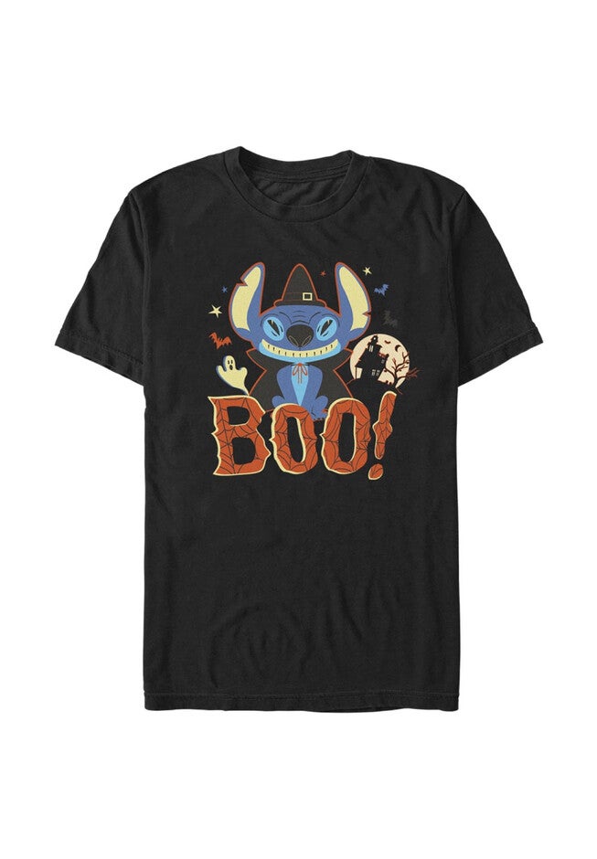 Boo Stitch Relaxed Fit Boyfriend T-Shirt, BLACK, hi-res image number 0