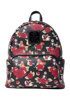 Loungefly x The Nightmare Before Christmas Jack Skellington Floral Mini Backpack