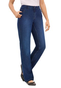 Perfect All-Cotton Back-Elastic Denim Jeans