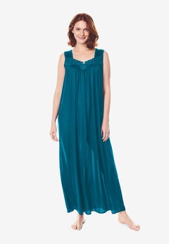 Long Tricot Knit Nightgown
