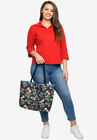 Disney Minnie Mouse Tote Bag Floral All-Over Print Rope Handles, , alternate image number null
