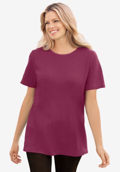 Waffle Thermal Satin Trim Tee
