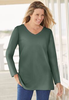 Perfect Long-Sleeve V-Neck Tee