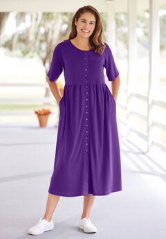 Button-Front Essential Dress