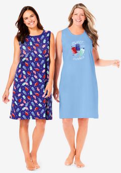 2-Pack Sleeveless Sleepshirt