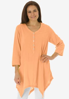 Handkerchief Hem Henley Tunic
