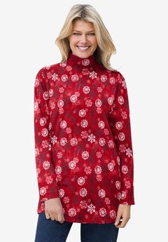 Mockneck Long-Sleeve Tunic