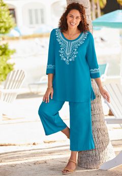 Embroidered Knit Tunic