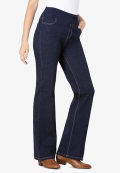 Smooth Waist Pull-On Flex Fit Bootcut Denim Jeans