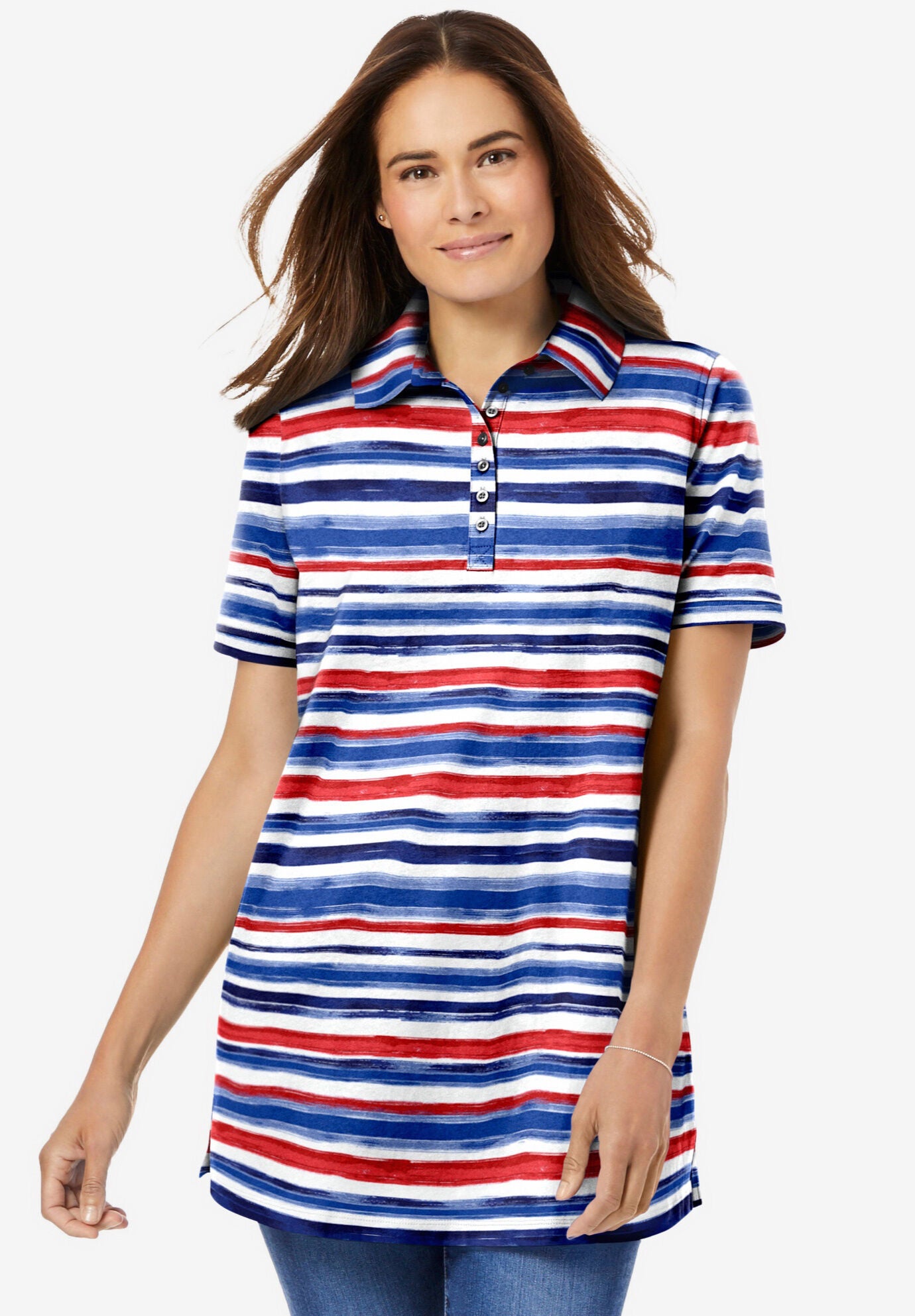 Perfect Printed Short-Sleeve Polo Shirt 