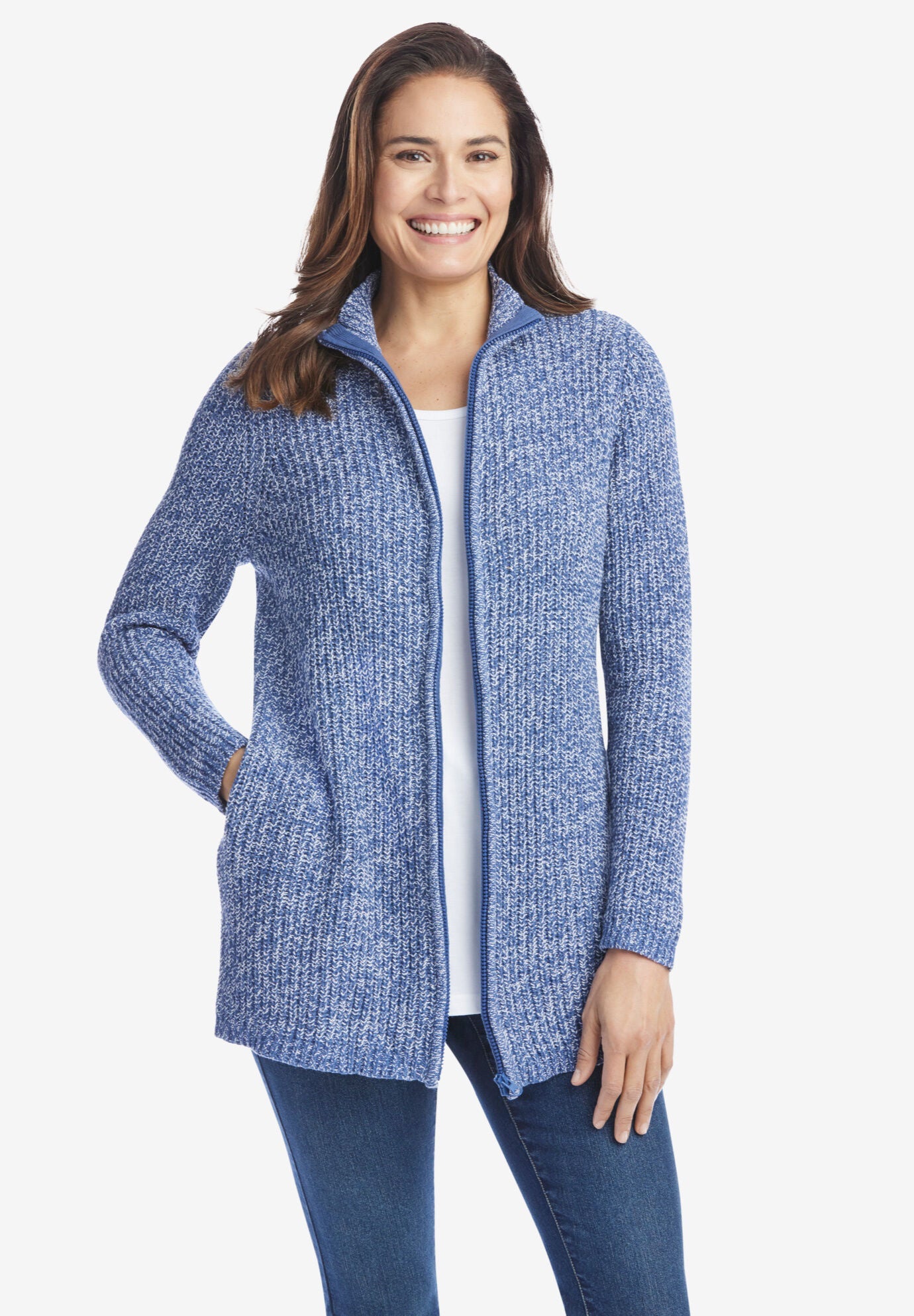 zipper cardigan womens