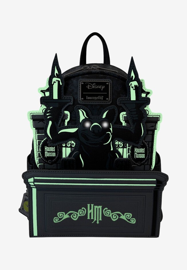 Loungefly x Disney Haunted Mansion Gargoyle Wallpaper Mini Backpack, BLACK, alternate image number null