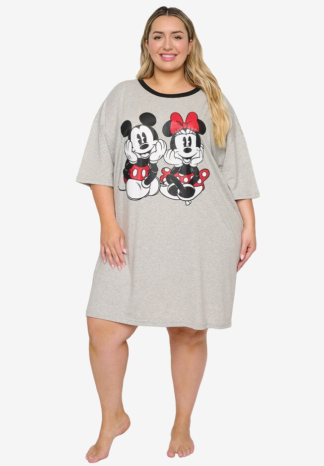 Disney Mickey & Minnie Mouse Sleep Shirt Pajamas Grey, , alternate image number null