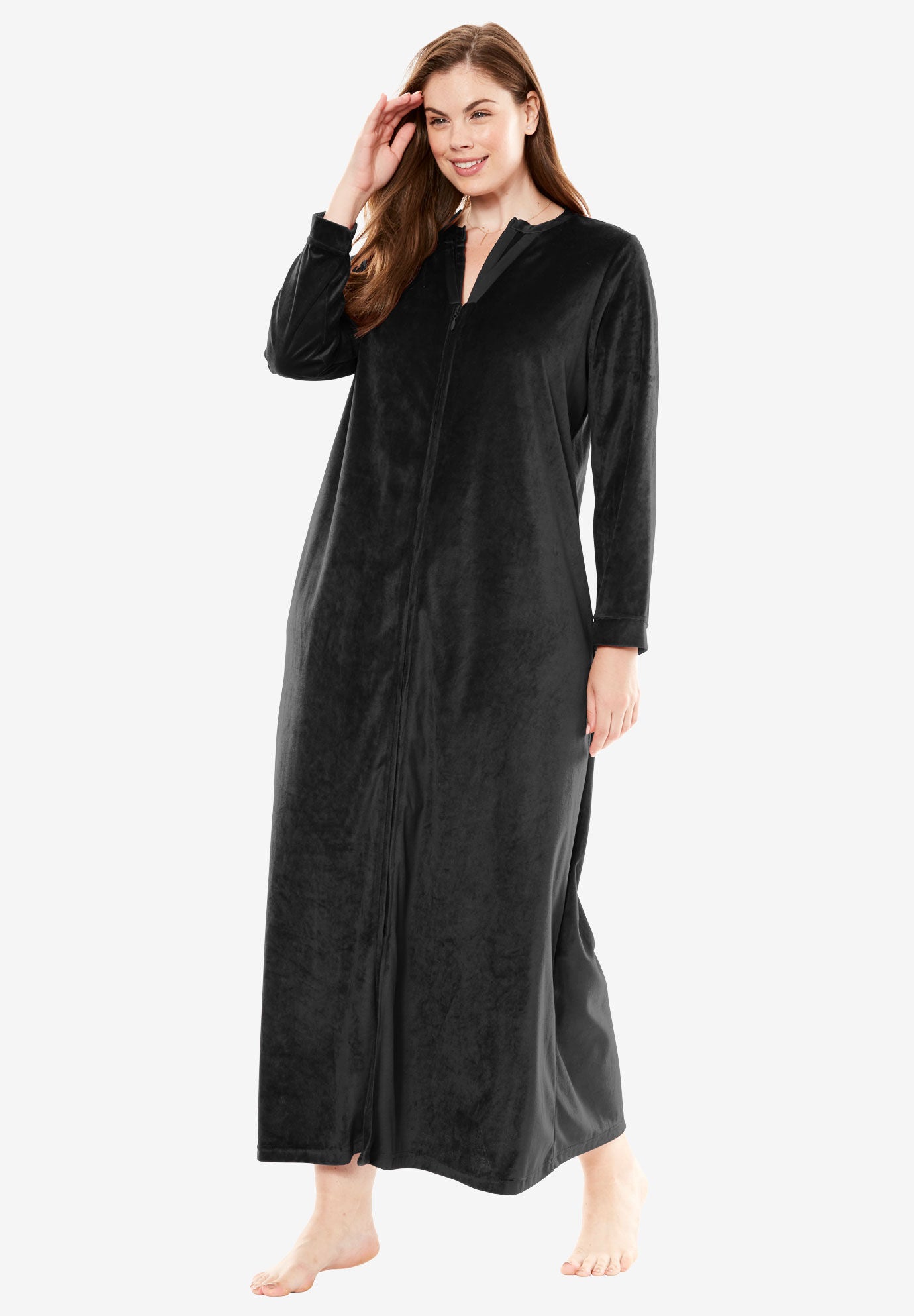 Plus size velour robe clearance