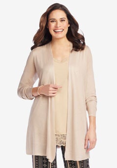 Lightweight Open Front Cardigan