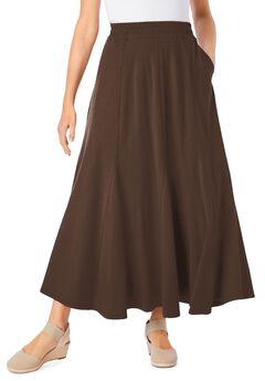 Wide Elastic Waist Skirt