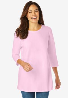 Perfect Three-Quarter Sleeve Crewneck Tee