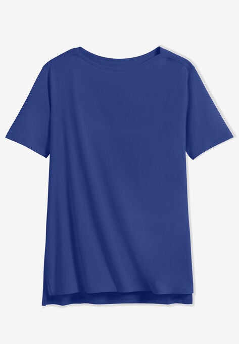 Perfect Short-Sleeve Boatneck Tunic, , alternate image number null
