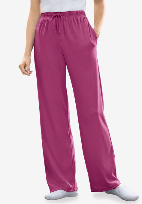 Sport Knit Straight Leg Pant, RASPBERRY, hi-res image number null