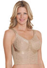 Jacquard Front-Close Wireless Longline Posture Bra, , alternate image number null